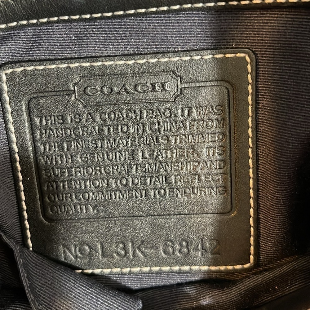 Coach 6842 Signature Black Shoulder or Crossbody Convertible Bag Purse Vintage - Picture 12 of 12